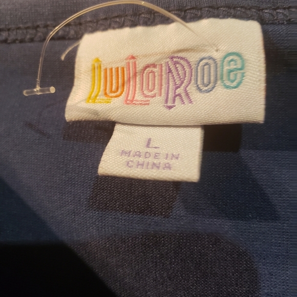 LuLaRoe Randy Blue Polyester, Spandex T-shirt - Picture 6 of 7